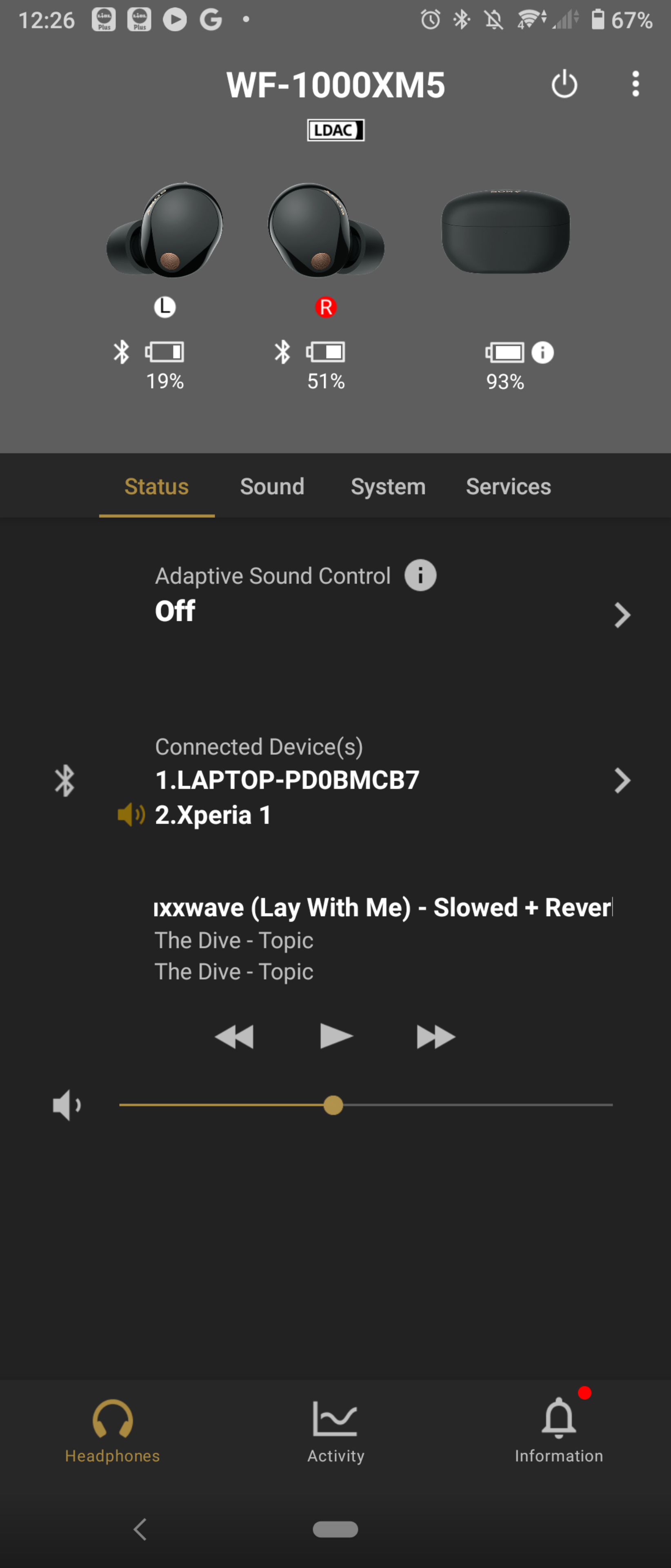 WF-1000XM5 左耳でノイズ/スタティック音がANC中に発生して