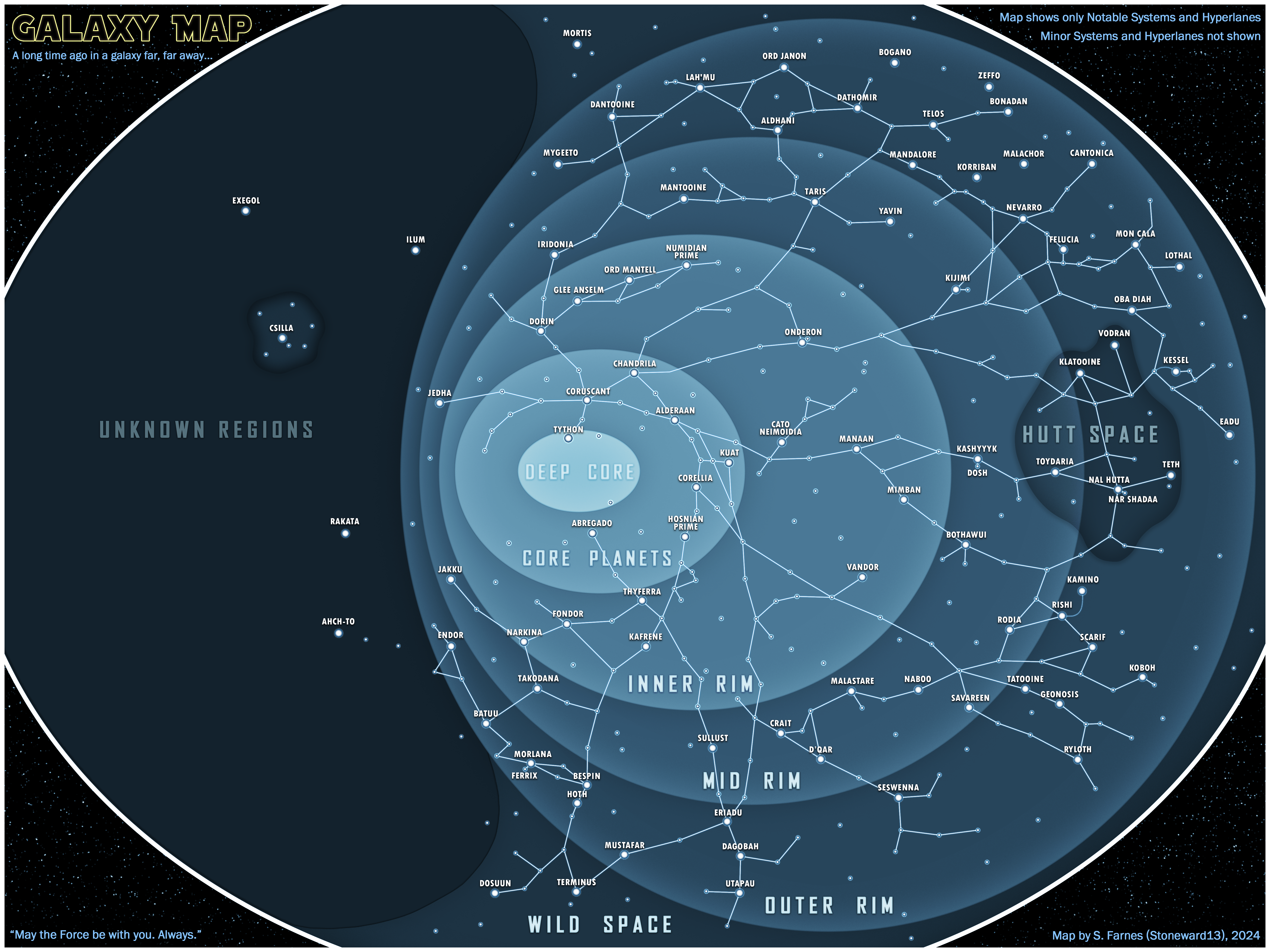 スター・ウォーズ ギャラクシーマップ (バージョン2) : r/mapmaking