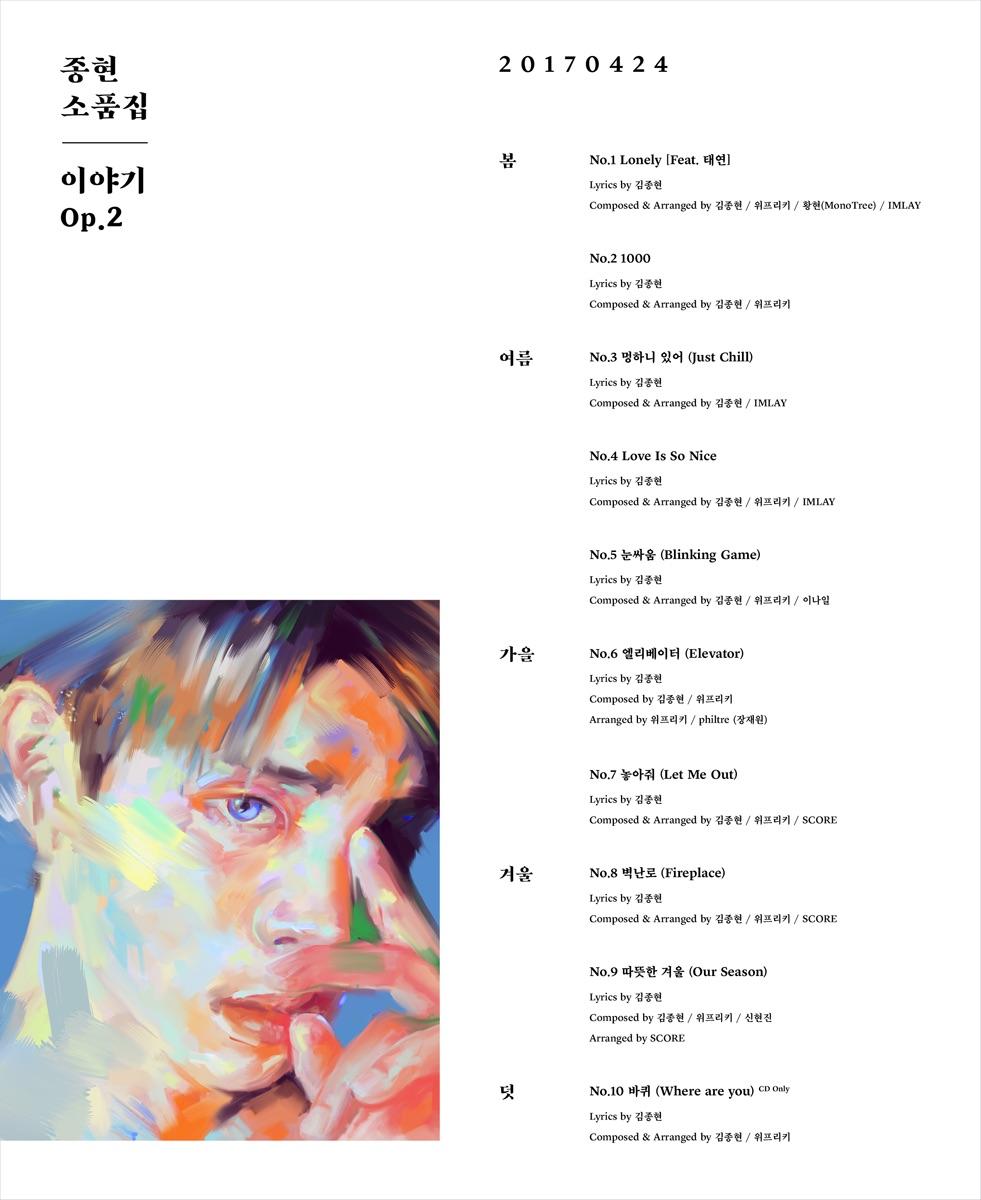 Image Teaser] Jonghyun - Story Op.2 Tracklist : r/kpop