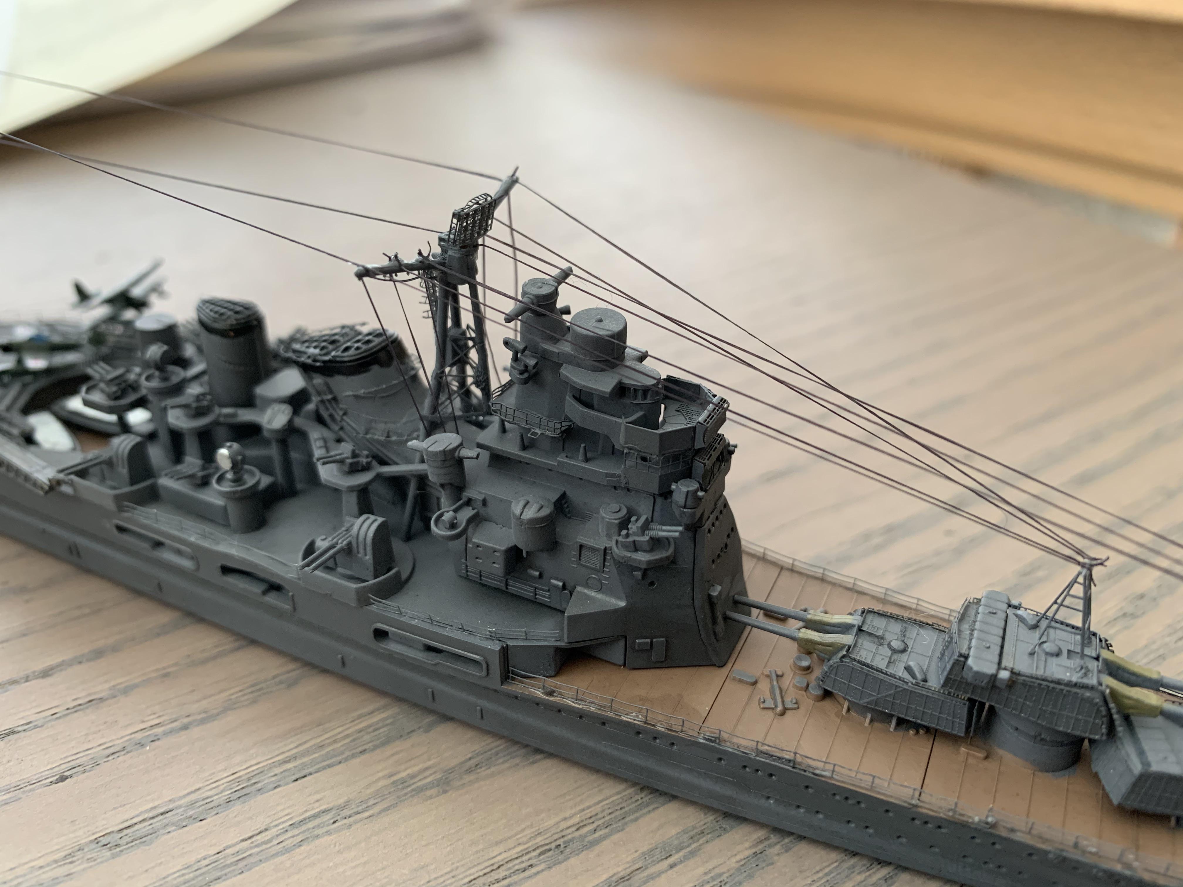 1/700 Scale Aoshima Japanese Heavy Cruiser Takao. First time using