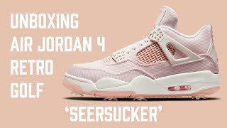 Unboxing the Air Jordan 4 Retro Golf NRG 'Seersucker' 2021 PGA