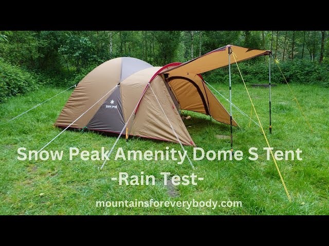 Snow Peak Amenity Dome S Tent - Rain Test - YouTube