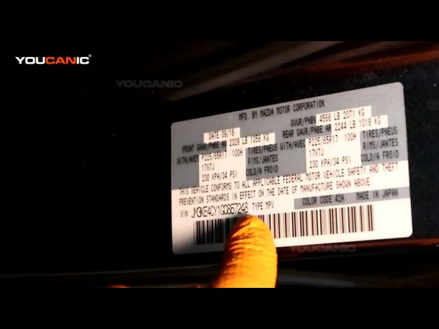 2013-2017 Mazda CX-5 - Vehicle Identification Number (VIN