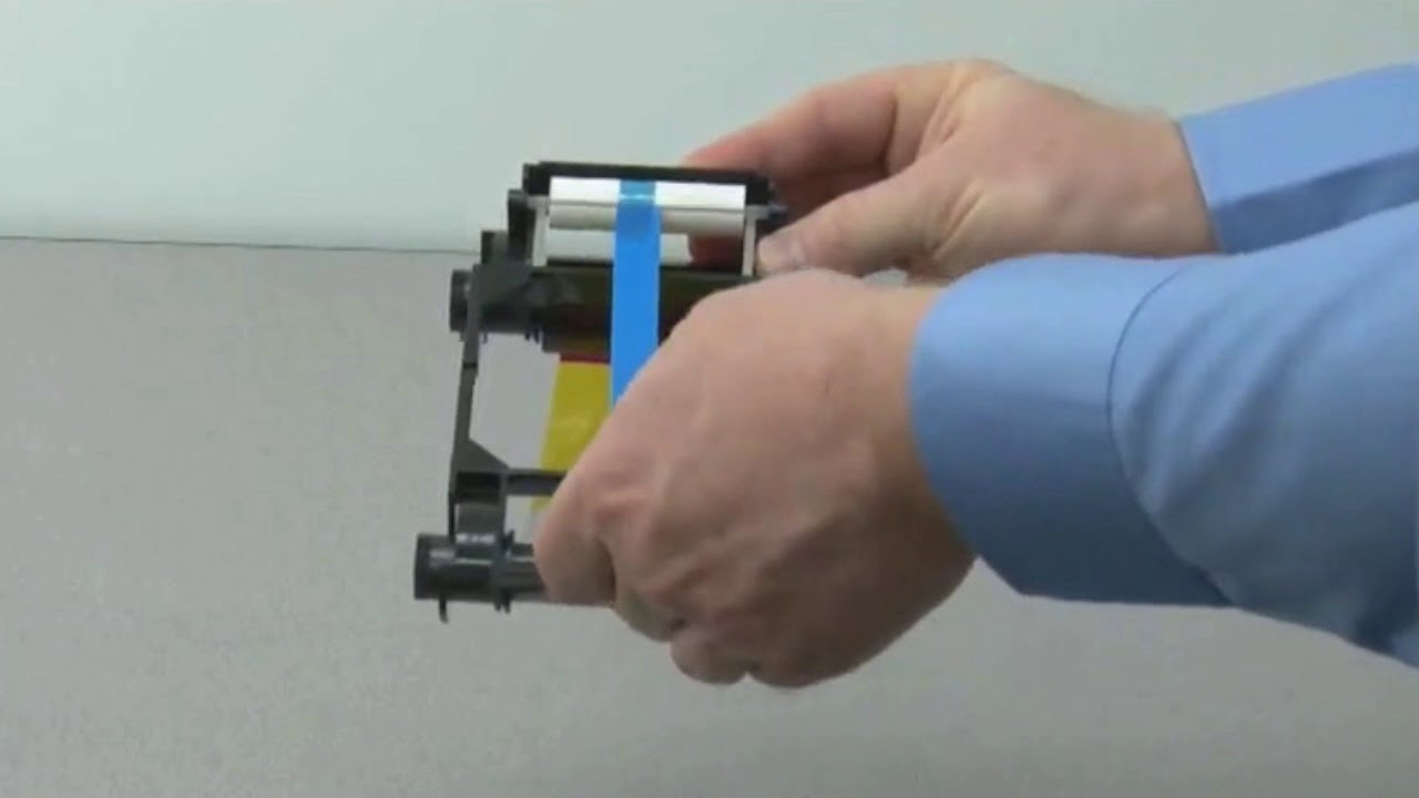 Zebra ZXP 1 - How to Load Ribbon - YouTube