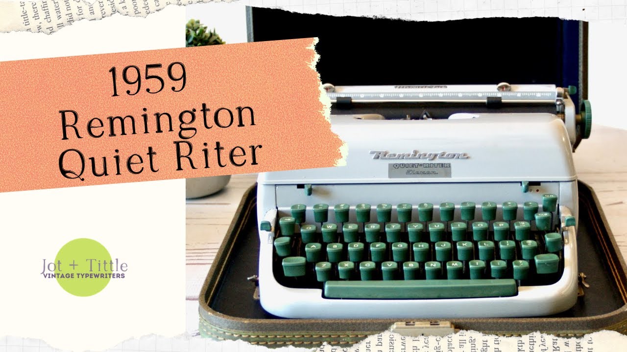 1959 Remington Quiet Riter | Typing Demonstration - YouTube