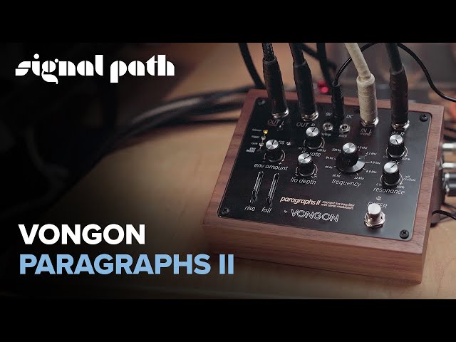 A Synth Filter For Your Guitar | Vongon Paragraphs II Low Pass