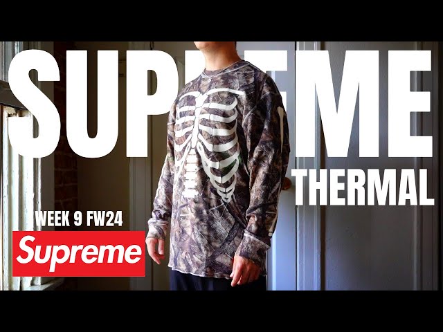 Supreme Week 9 FW24 Camo Bones Thermal Review In-Store Vlog - YouTube