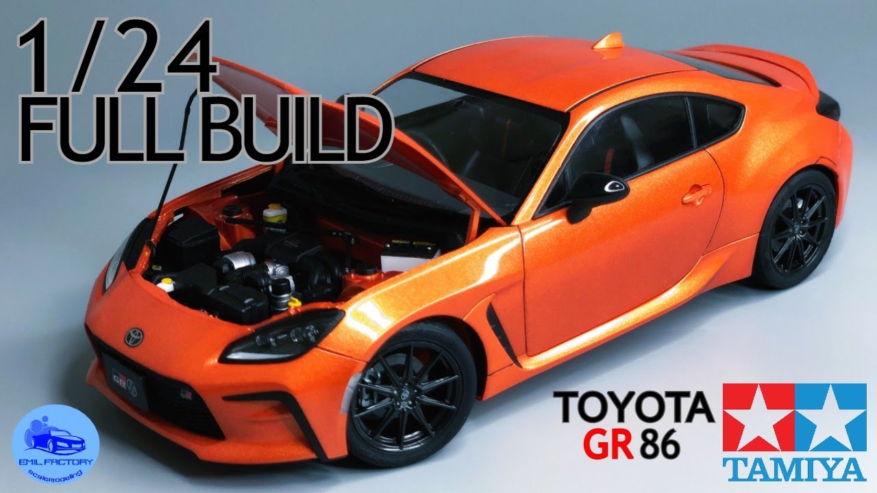 Tamiya Toyota GR 86 1/24 Scale Model Build Temporary assembly