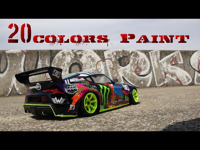 20色ペイント☆トドメに究極レインボー☆ Show upの新色でラジコン