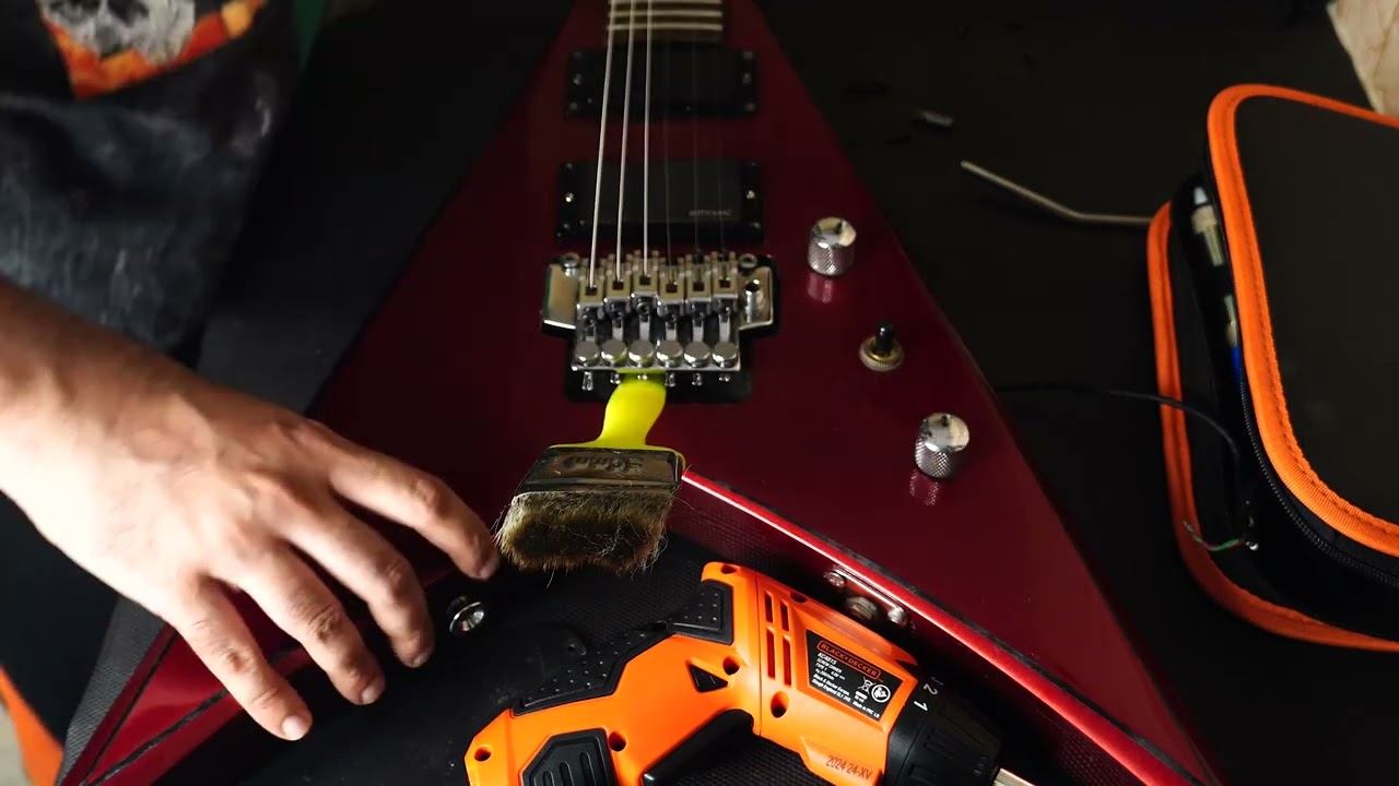 EMG HZ Pickup Installation - Timelapse | Jackson King V - Swapping