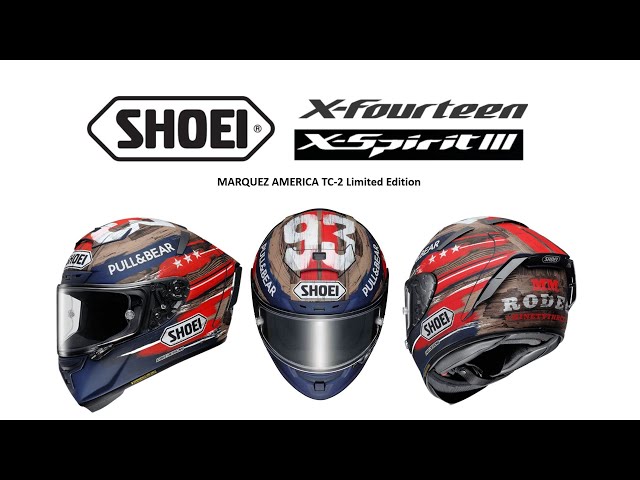 Shoei X-14 Marquez America TC-2 release - YouTube