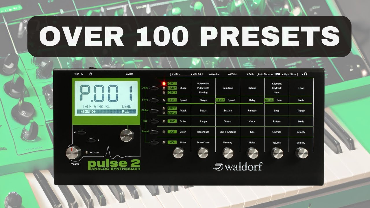 Waldorf Pulse 2 – Over 100 Presets | 50 Minutes Synth Exploration