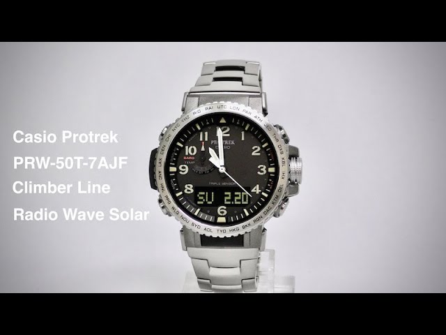 Casio Protrek PRW-50T-7AJF Climber Line Solar Radio Wave - YouTube