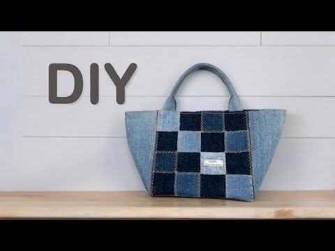 トートバッグの作り方】パズルアレンジ❣️斬新な方法でパッチワーク