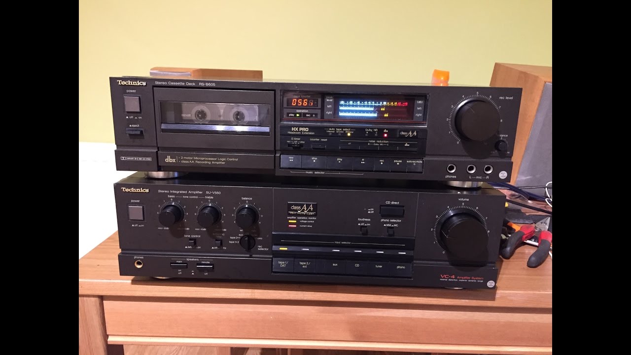 Technics RS-B605 Cassette Deck Demo with DBX + service pictures