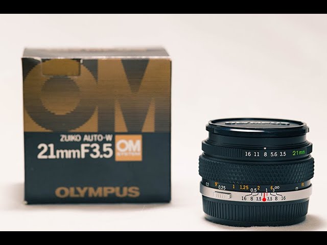 Olympus OM Zuiko 21mm f3 5 lens - YouTube