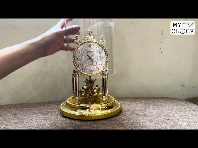 Master 400 days Japan Vintage Glass Dome Mantel Nisshin Clock M438
