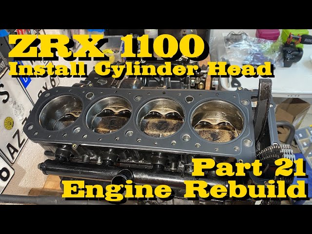Kawasaki ZRX 1100 Install Cylinder Head, Camshafts | Zylinderkopf
