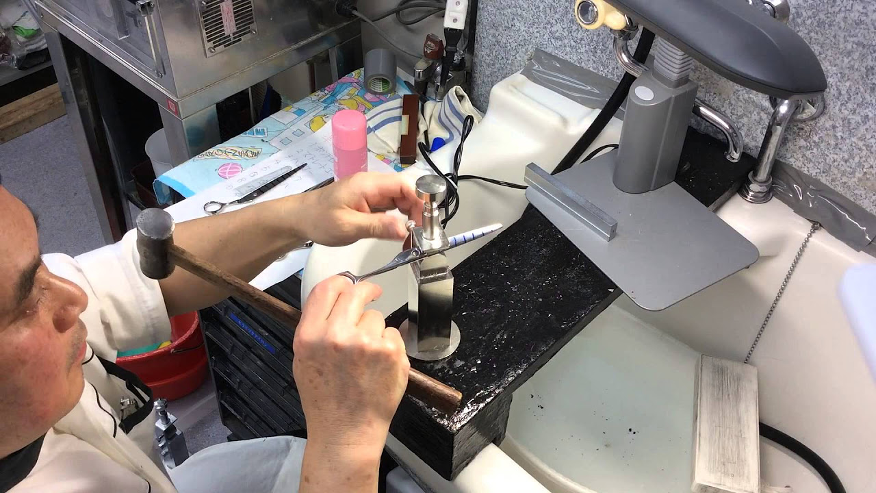 大熊式鋏研磨機 - YouTube