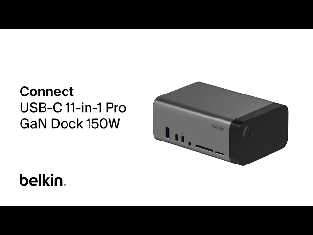 Connect USB-C 11-in-1 Pro GaN Dock 150W - YouTube