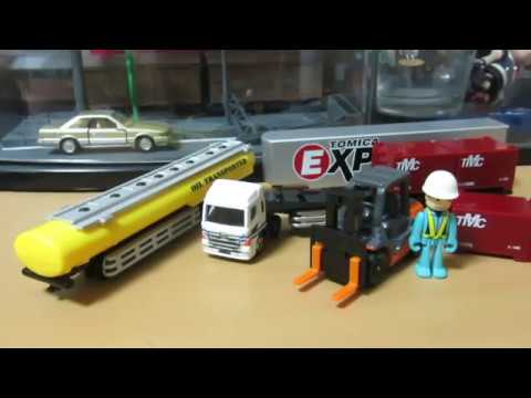 ミニカー開けてみた トミカたのしいTSつけかえトレーラーセット - YouTube