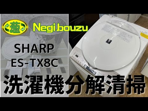 分解清掃【 SHARP 】シャープ 洗濯8.0㎏/乾燥4.5㎏ プラズマクラスター