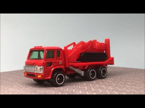 トミカ 56-4 日野ブルドーザ運搬車 HINO BULLDOZER CARRIER レスキュー