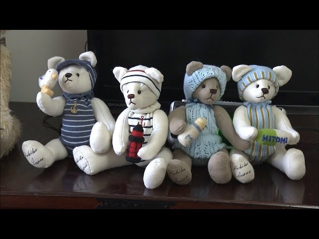 テディベア 西陣織 正絹 ぬいぐるみ 希少 一点もの ヴィンテージ 90