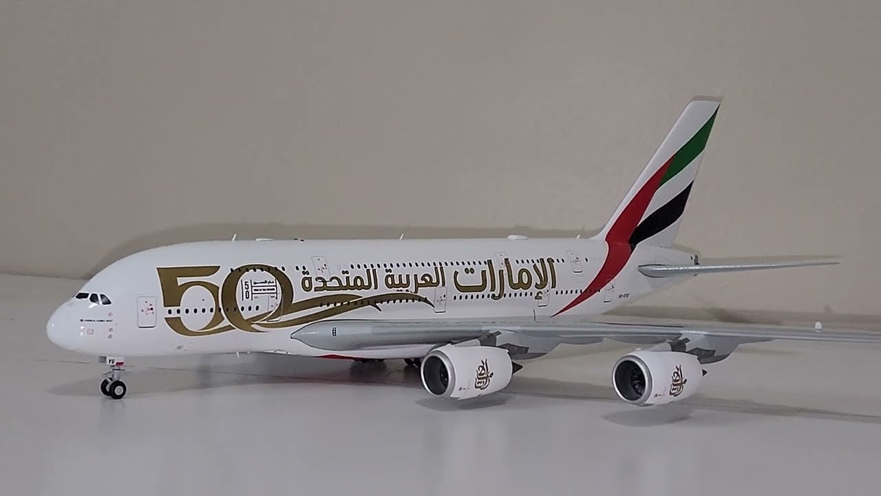 4K - 50th Anniversary livery Emirates Airbus A380-800 A6-EVG
