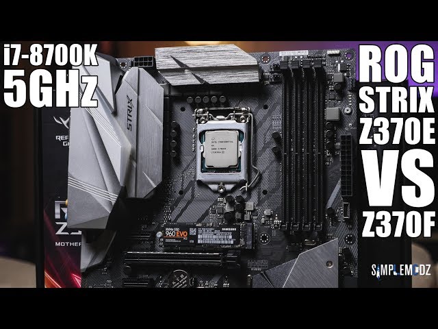 ASUS ROG STRIX Z370E + i7-8700K @ 5GHz! - YouTube