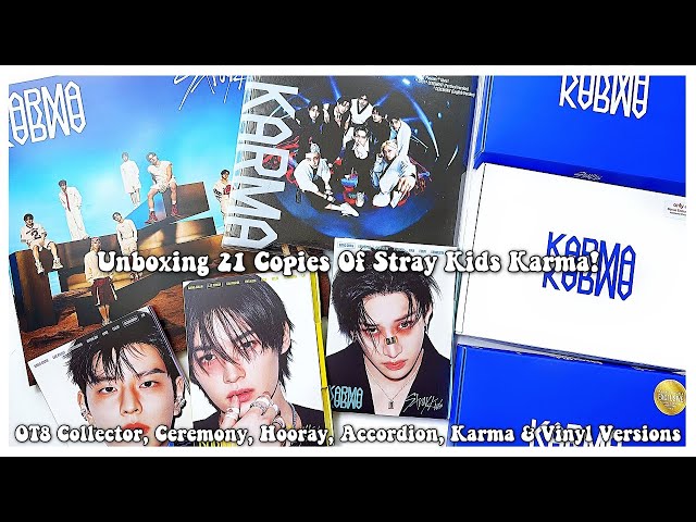Unboxing 21 Copies Of Stray Kids Karma! ✰ OT8 Collector, Ceremony