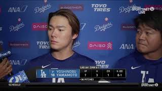 Yoshinobu Yamamoto On 8K Performance vs White Sox, What Being