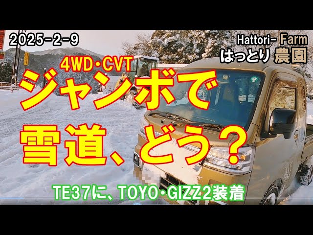 I drove the Jumbo on snowy roads. Hijet Jumbo Extra 4WD/CVT