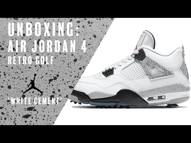 Jordan Golf: Unboxing Air Jordan 4 Retro Golf 'White Cement' - YouTube
