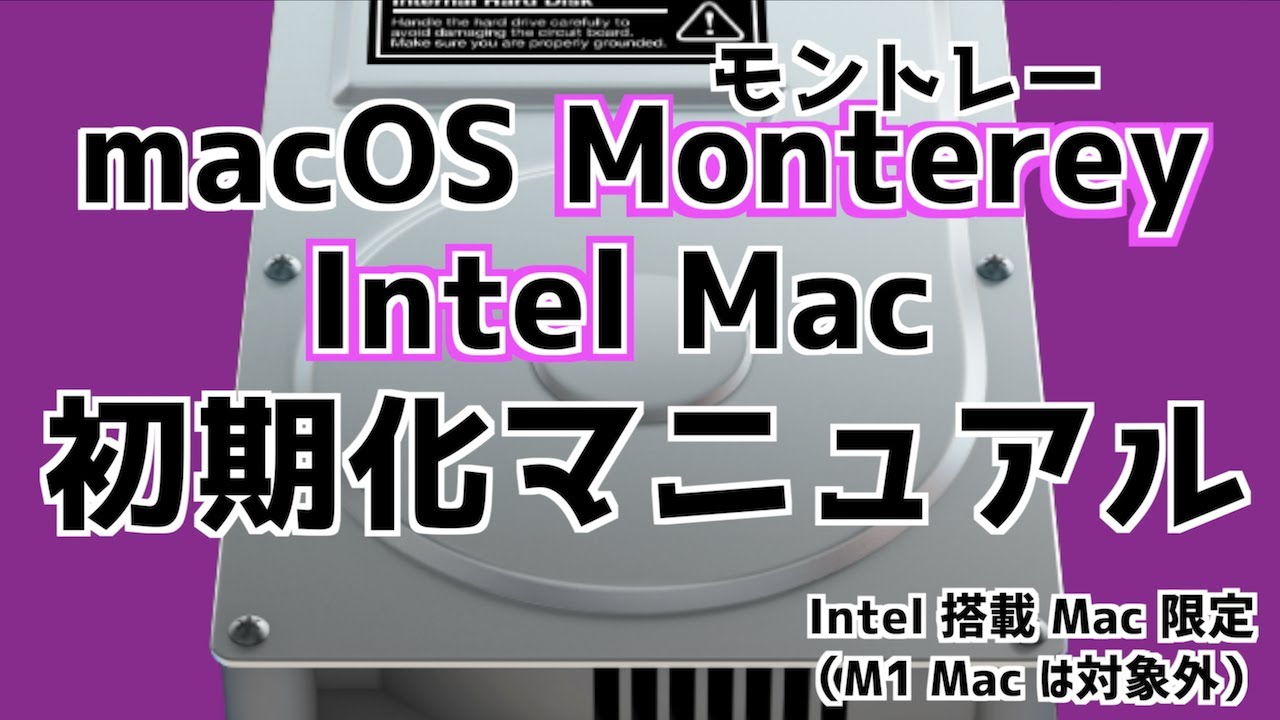 Intel Mac / macOS Monterey Initialization] Erase the internal disk