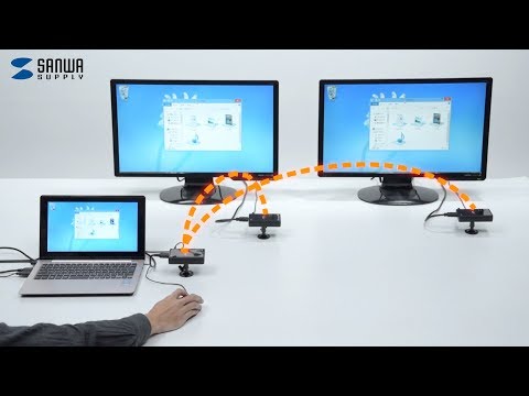 ワイヤレスHDMIエクステンダー 離れた2つのディスプレイにワイヤレス