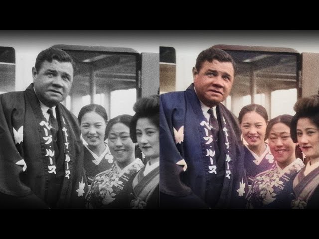 戦前の日米野球】カラー化で蘇る野球の神様ベーブ・ルース。100年前の