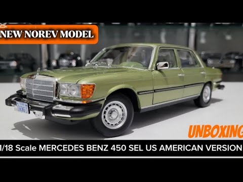 1/18 Scale Norev 1979 Mercedes Benz 450 SEL US American Version