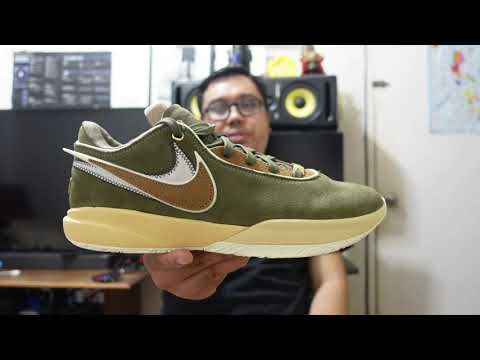 NIKE LeBRON 20 OLIVE SUEDE | OLIVE GREEN | UNBOXING | REVIEW - YouTube