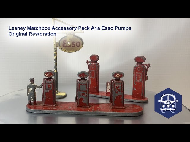 Matchbox Lesney Accessory Pack #A1a Esso Gas Pumps Restoration and