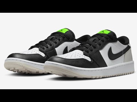 AIR JORDAN 1 LOW GOLF “WHITE & BLACK/VOLT” - YouTube
