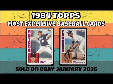 1984 Topps Most Expensive eBay Sales Baseball Cards (January 2026