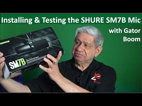 SHURE SM7B Microphone and SHURE Gator Boom Arm Install & Test