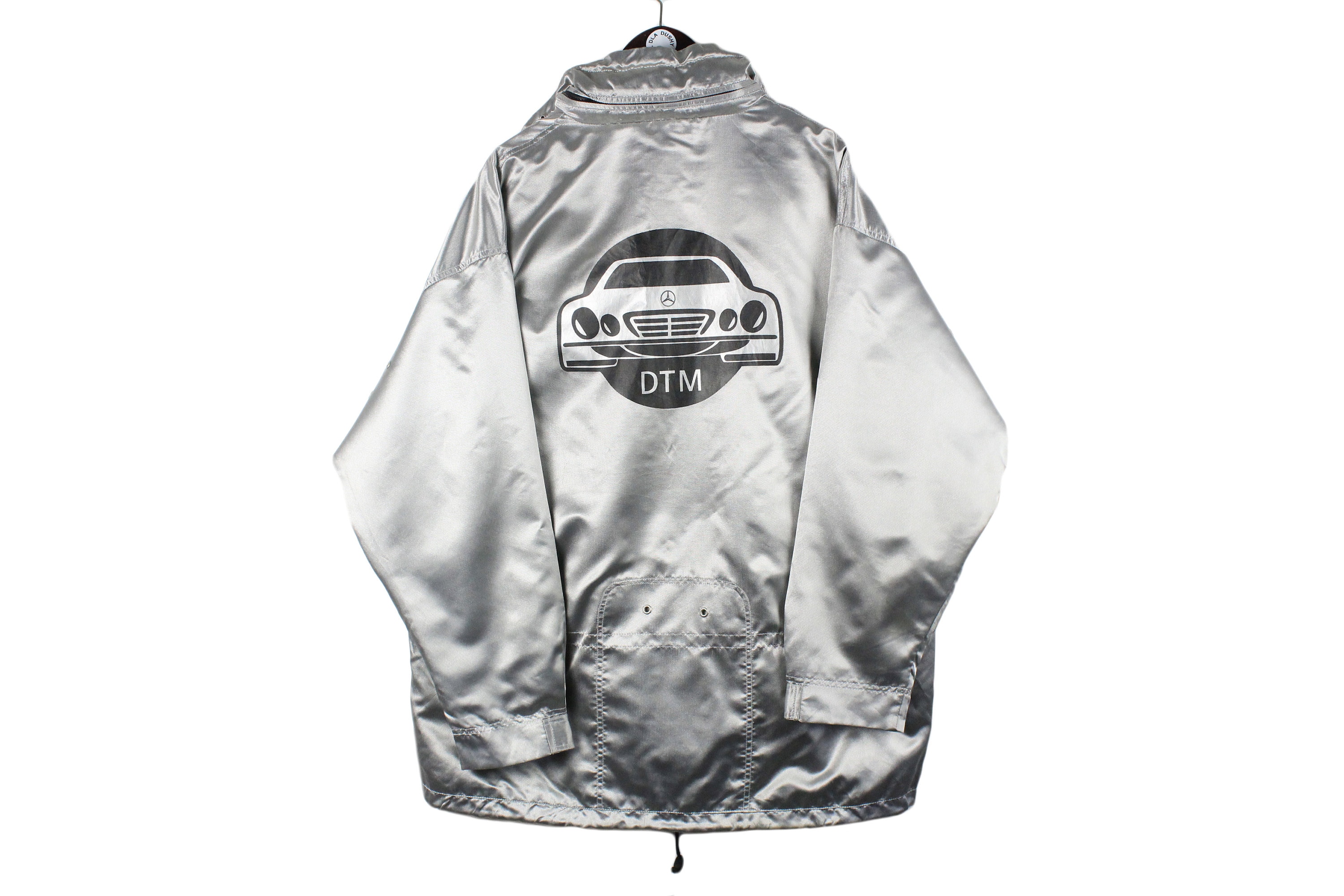 Vintage MERCEDES BENZ Jacket Dtm Men's Size XL Silver Gray