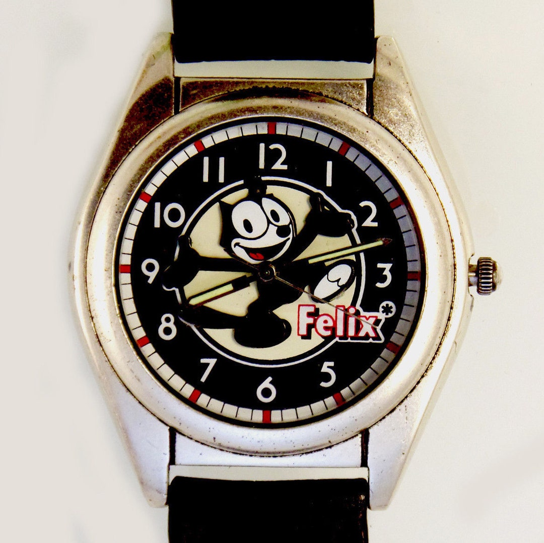 Vintage Fossil Felix the Cat Watch, Limited Edition Leather Band