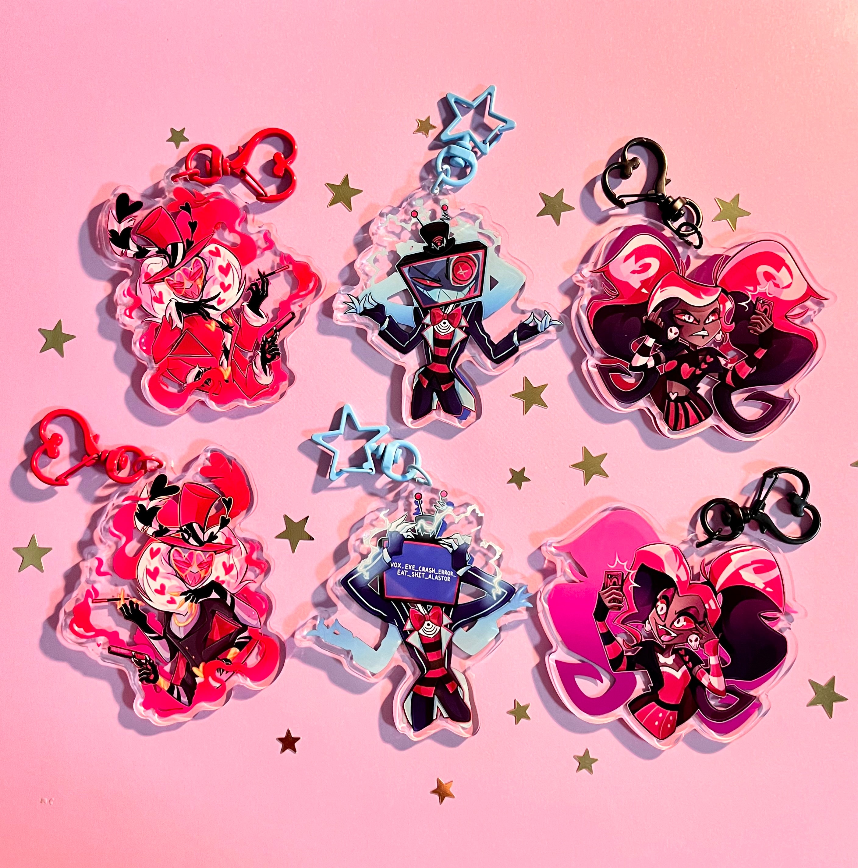 The Vees Hazbin Hotel Keychains - Etsy