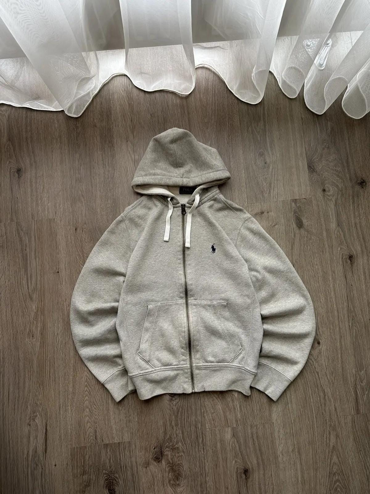 Vintage PRL Grey Navy Polo Ralph Lauren Full Zip Hoodie - Etsy