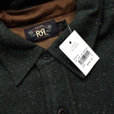 POLO RALPH LAUREN DOUBLE RL RRL DARK OLIVE UTILITY BROKEN TWILL