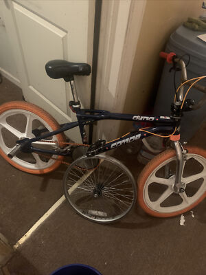 gt dyno bmx bike 20 inch skyway mags blue and orange frame rides