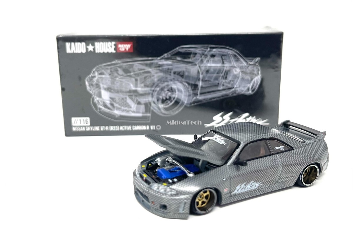 Chase! Kaido House 1:64 Nissan Skyline GT-R (R33) Active Carbon R
